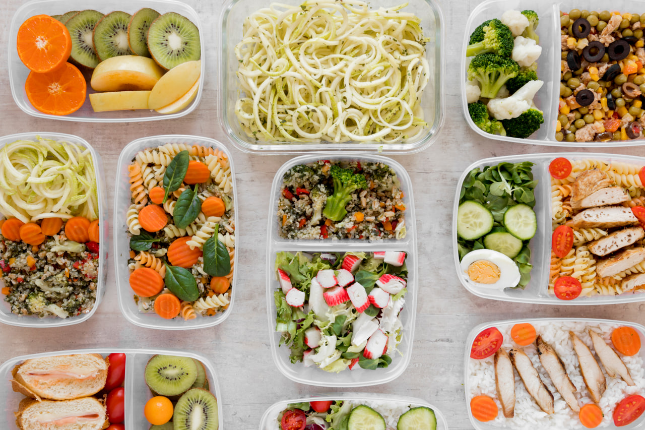 Organización de comidas y componentes preparados